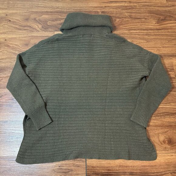 Ruby Moon Green Sweater Pullover Tunic Long Sleeve Cowl Neck Cotton Women Size M - Picture 6 of 6